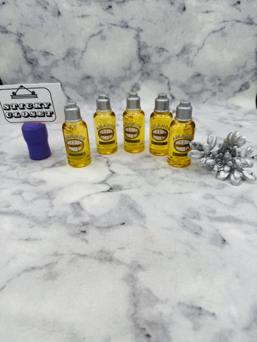 LOccitane Body Care Gift Set-Amande Shower Oil With Almond Oil,5 X 35ml-5pc-NEW